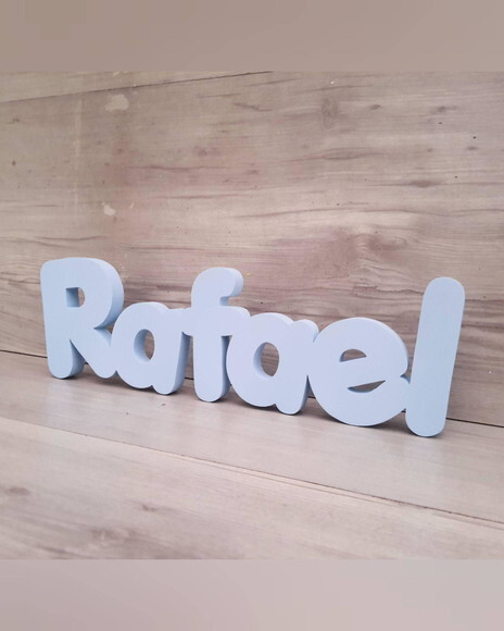 Nome de Mesa em mdf - Mod Pk Vazado Padrão - Rafael 10 cm