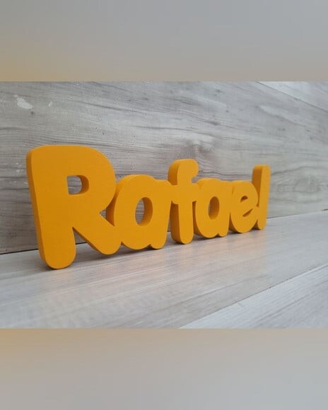 Nome de Mesa em mdf - Mod Pk Vazado Padrão - Rafael 10 cm