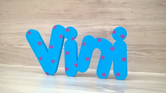 Nome de Mesa em mdf - Mod Pk Vazado Padrão - Vini 10 cm