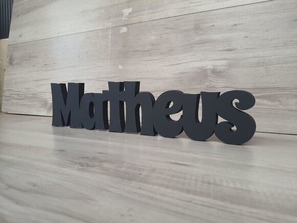 Nome de Mesa em mdf - Mod Sr - Matheus 10 cm
