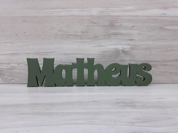 Nome de Mesa em mdf - Mod Sr - Matheus 10 cm