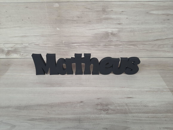 Nome de Mesa em mdf - Mod Sr - Matheus 10 cm