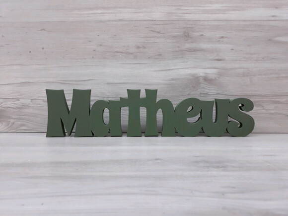Nome de Mesa em mdf - Mod Sr - Matheus 10 cm