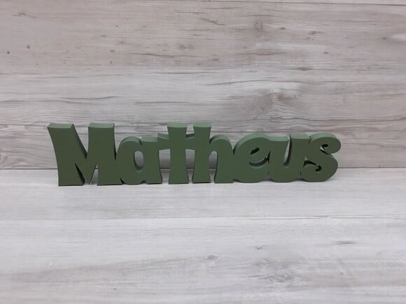 Nome de Mesa em mdf - Mod Sr - Matheus 10 cm