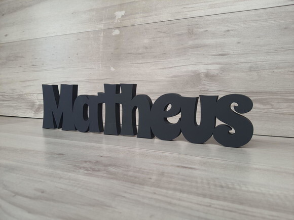 Nome de Mesa em mdf - Mod Sr - Matheus 10 cm