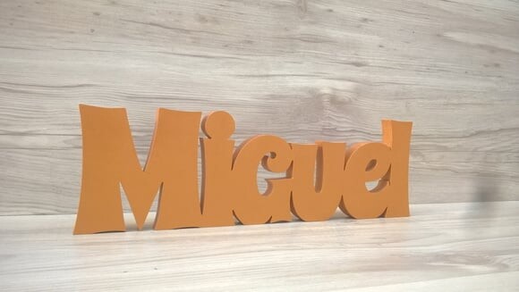 Nome de Mesa em mdf - Mod Sr - Miguel 10 cm