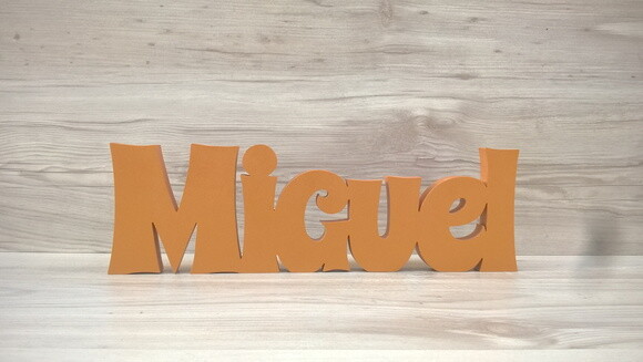 Nome de Mesa em mdf - Mod Sr - Miguel 10 cm