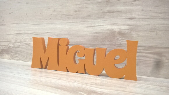 Nome de Mesa em mdf - Mod Sr - Miguel 10 cm