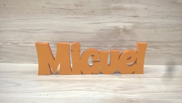 Nome de Mesa em mdf - Mod Sr - Miguel 10 cm