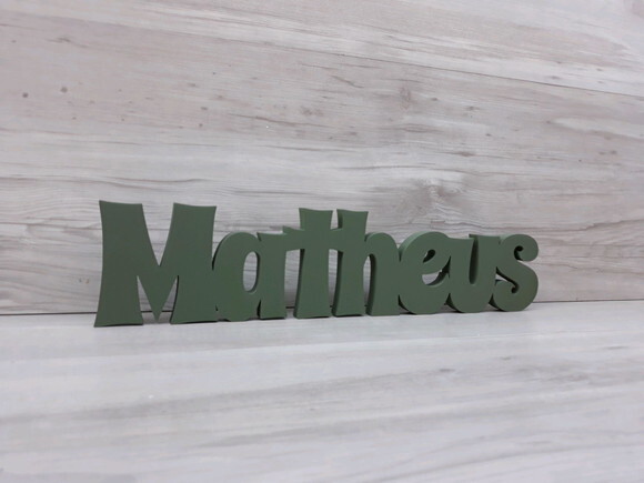 Nome de Mesa em mdf - Mod Sr - Matheus 10 cm
