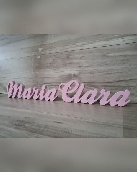 Nome de Mesa em mdf - Modelo Clássico - Maria Clara 10 cm