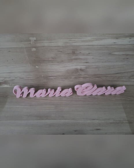 Nome de Mesa em mdf - Modelo Clássico - Maria Clara 10 cm