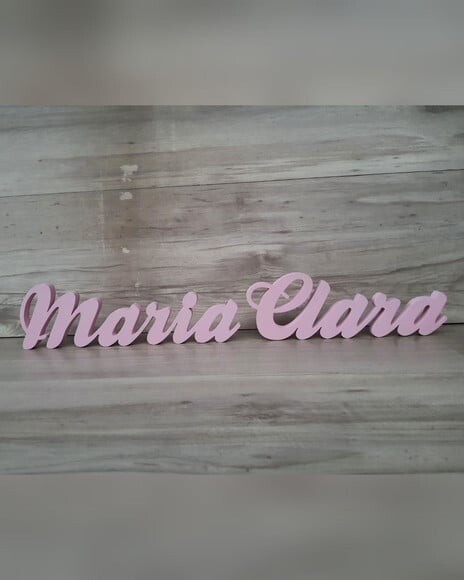 Nome de Mesa em mdf - Modelo Clássico - Maria Clara 10 cm