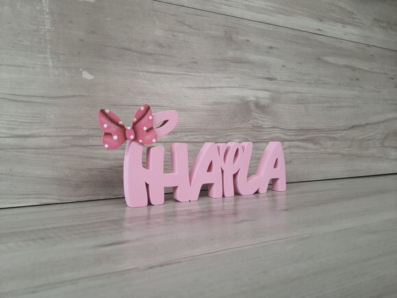 Nome de Mesa em mdf Disney Minnie - Thayla - 10 cm