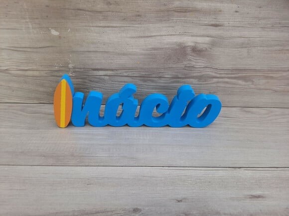Nome de Mesa em mdf Modelo Surf - Inácio
