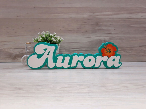 Nome de Mesa Festa Havaiana - Aurora - 12 cm