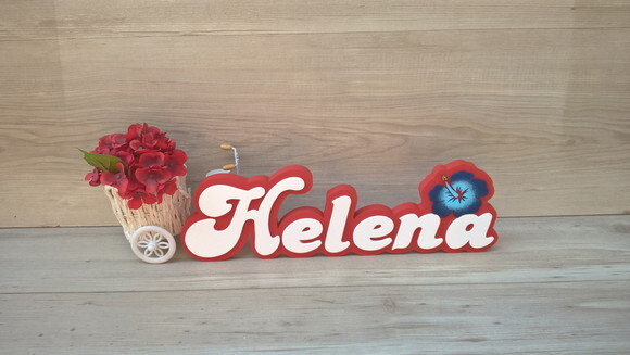 Nome de Mesa Festa Havaiana - Helena - 12 cm