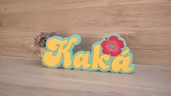 Nome de Mesa Festa Havaiana - Kaká - 15 cm