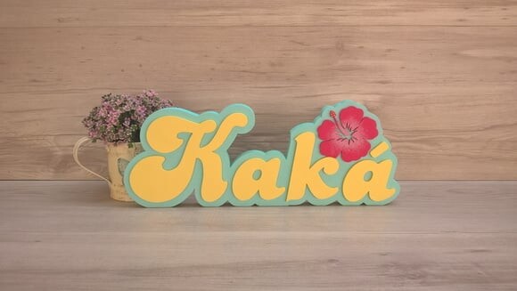 Nome de Mesa Festa Havaiana - Kaká - 15 cm