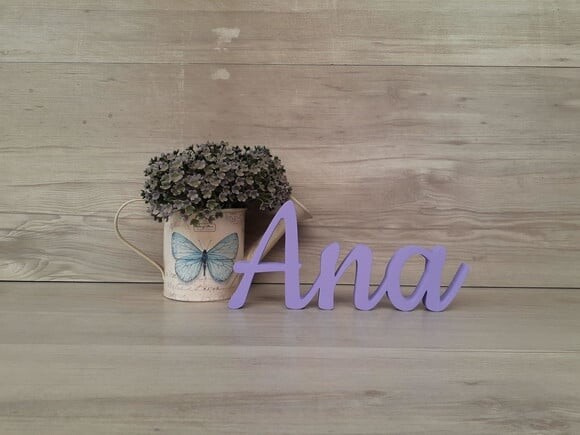 Nome de Mesa mdf - Linha Ck - Ana - 10 cm
