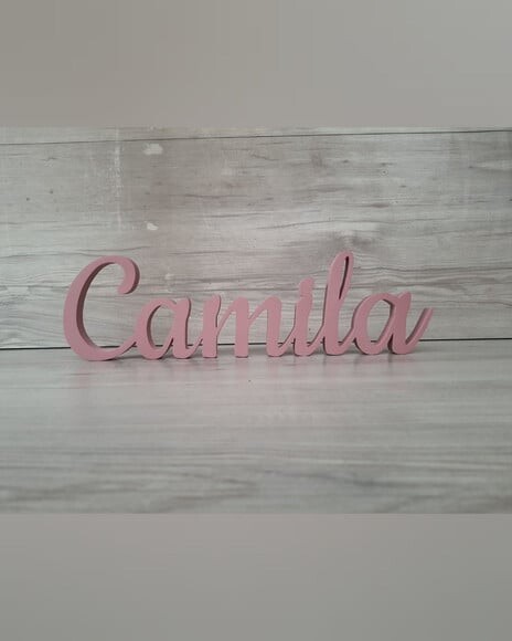 Nome de Mesa mdf - Linha Ck - Camila - 10 cm