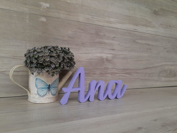 Nome de Mesa mdf - Linha Ck - Ana - 10 cm