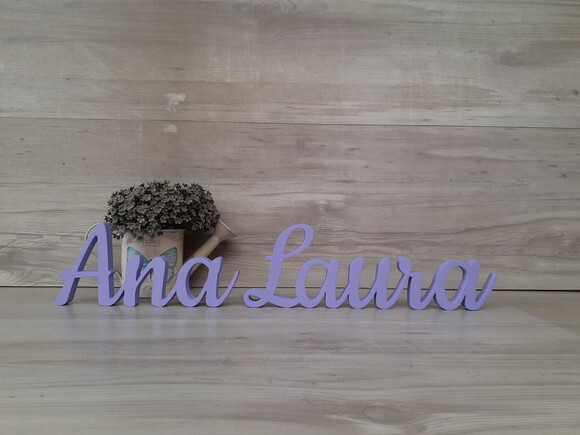 Nome de Mesa mdf - Linha Ck - Ana Laura - 10 cm
