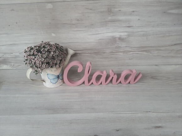 Nome de Mesa mdf - Linha Ck - Clara - 10 cm