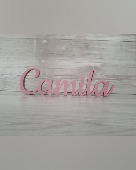 Nome de Mesa mdf - Linha Ck - Camila - 10 cm