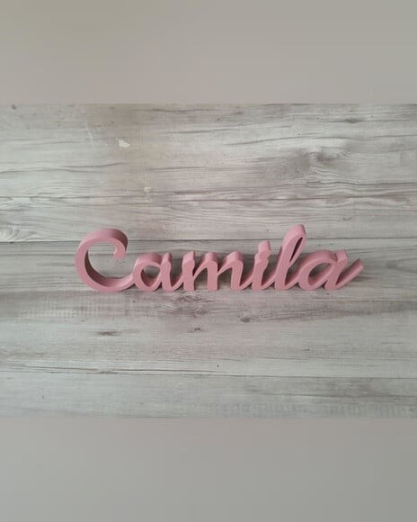 Nome de Mesa mdf - Linha Ck - Camila - 10 cm