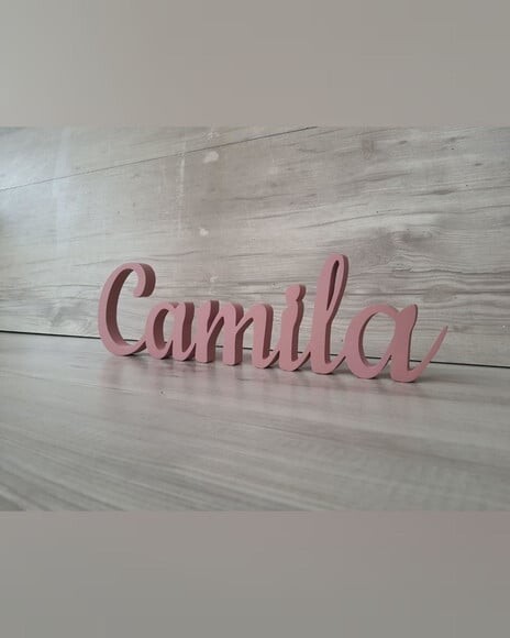 Nome de Mesa mdf - Linha Ck - Camila - 10 cm
