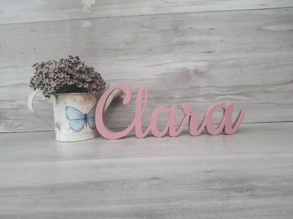 Nome de Mesa mdf - Linha Ck - Clara - 10 cm