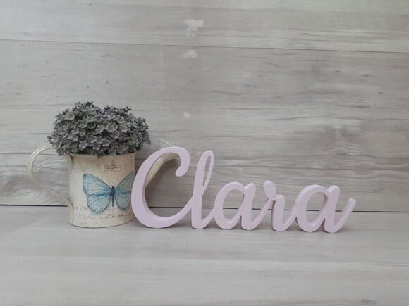 Nome de Mesa mdf - Linha Ck - Clara - 10 cm