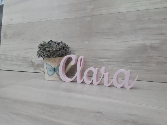 Nome de Mesa mdf - Linha Ck - Clara - 10 cm