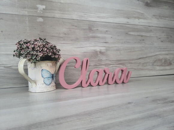Nome de Mesa mdf - Linha Ck - Clara - 10 cm