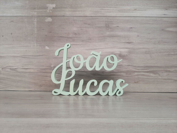 Nome de Mesa mdf - Linha Ck - João Lucas - 15 cm