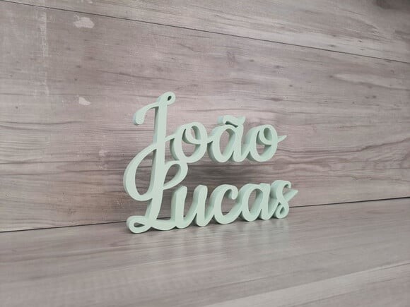 Nome de Mesa mdf - Linha Ck - João Lucas - 15 cm