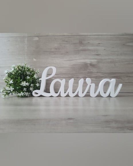 Nome de Mesa mdf - Linha Ck - Laura - 10 cm