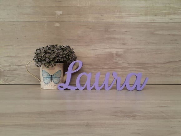 Nome de Mesa mdf - Linha Ck - Laura - 10 cm