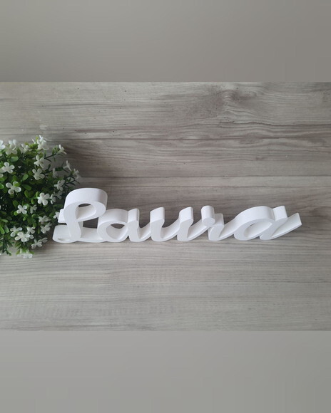 Nome de Mesa mdf - Linha Ck - Laura - 10 cm
