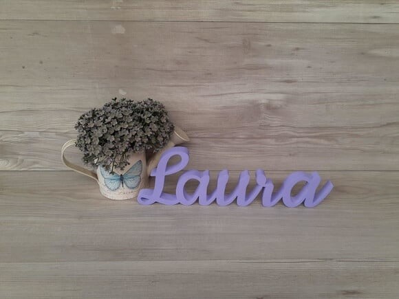 Nome de Mesa mdf - Linha Ck - Laura - 10 cm