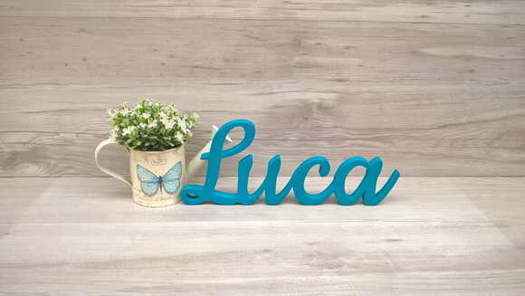 Nome de mesa MDF - Linha CK - Luca - 13 cm