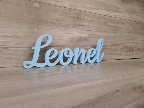 Nome de Mesa mdf - Linha Ck - Leonel - 13 cm