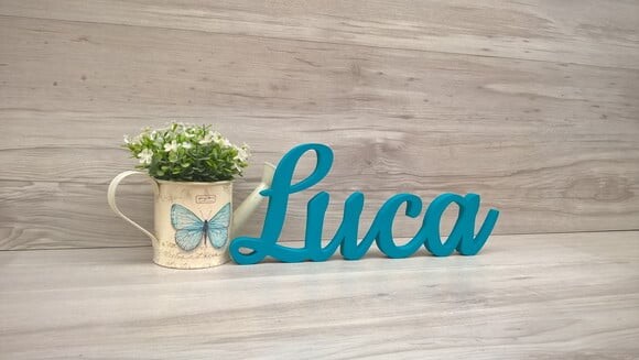 Nome de mesa MDF - Linha CK - Luca - 13 cm