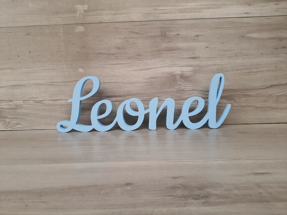 Nome de Mesa mdf - Linha Ck - Leonel - 13 cm