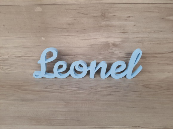 Nome de Mesa mdf - Linha Ck - Leonel - 13 cm