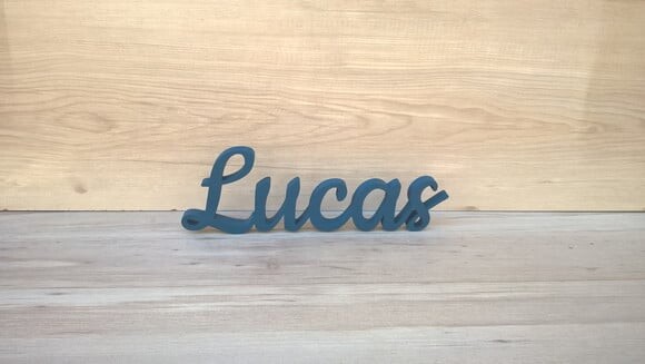 Nome de Mesa mdf - Linha Ck - Lucas - 10 cm