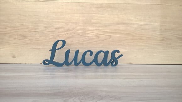 Nome de Mesa mdf - Linha Ck - Lucas - 10 cm