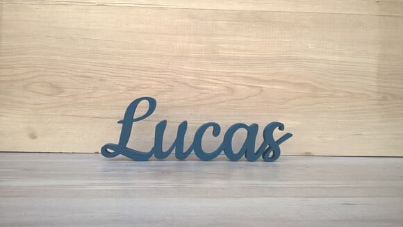 Nome de Mesa mdf - Linha Ck - Lucas - 10 cm