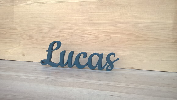 Nome de Mesa mdf - Linha Ck - Lucas - 10 cm